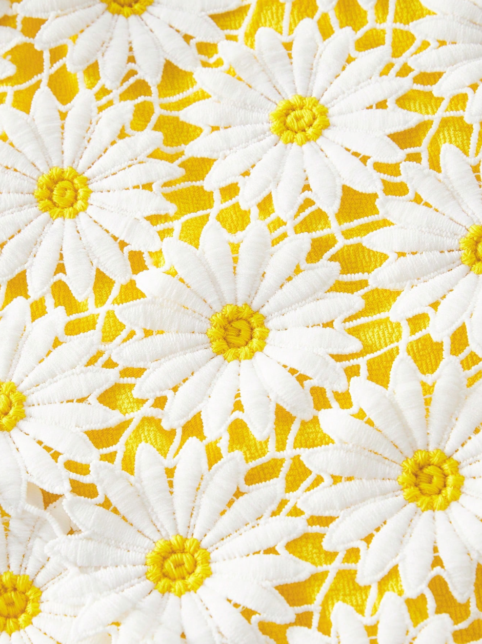 Bohemian Daisy Ruffle Mini Dress