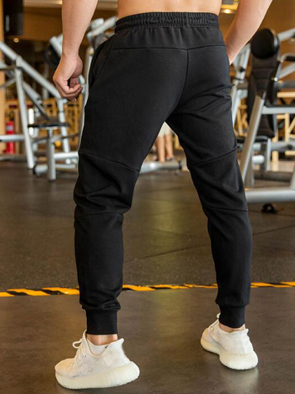 Black Drawstring Jogger Sweatpants