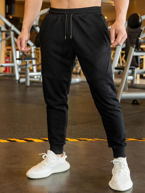 Black Drawstring Jogger Sweatpants