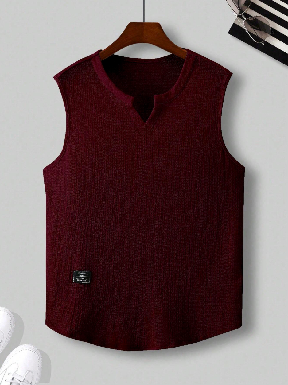 Solid V-Neck Tank Top