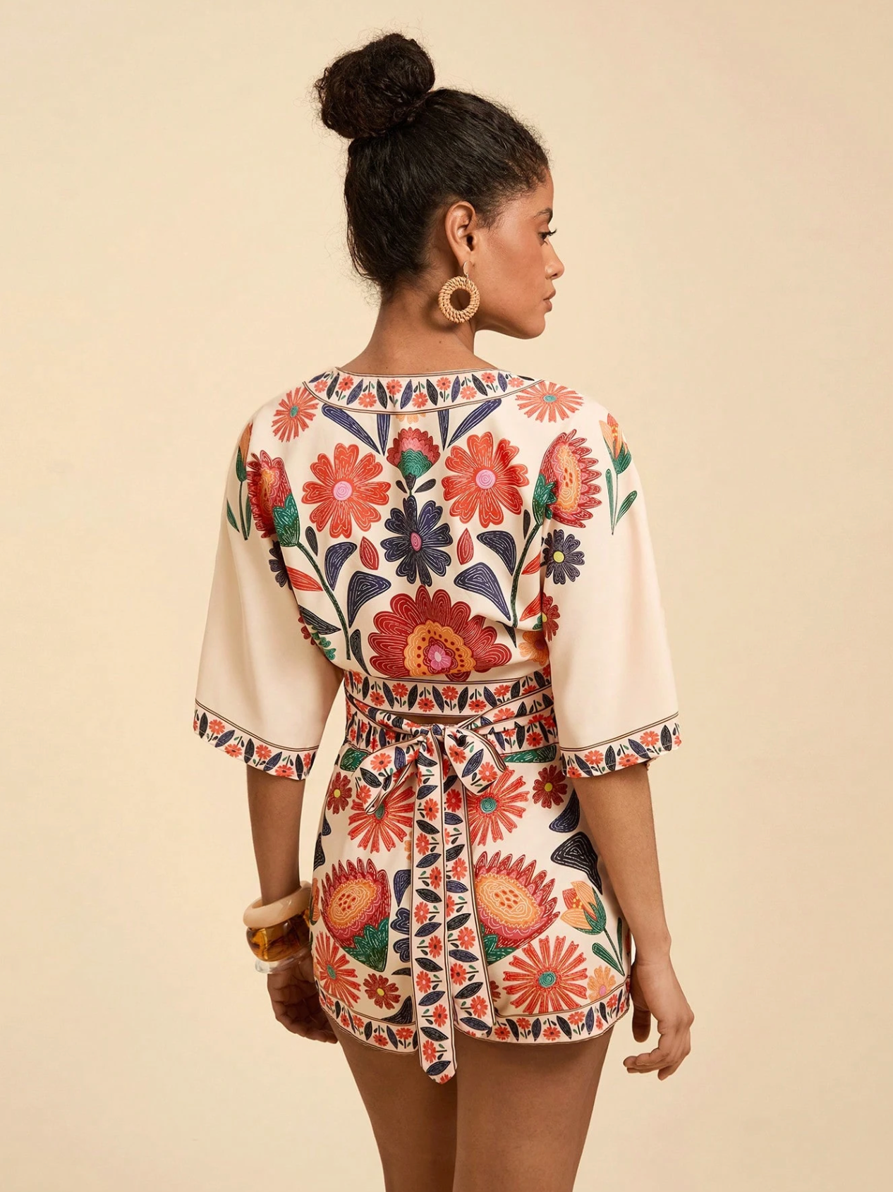 Travachic Floral 2-Piece V-Neck Summer Set